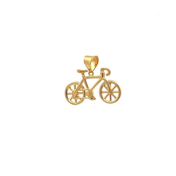 18K Gold Pendant Bicycle 1.92grams - Picture 4 of 13